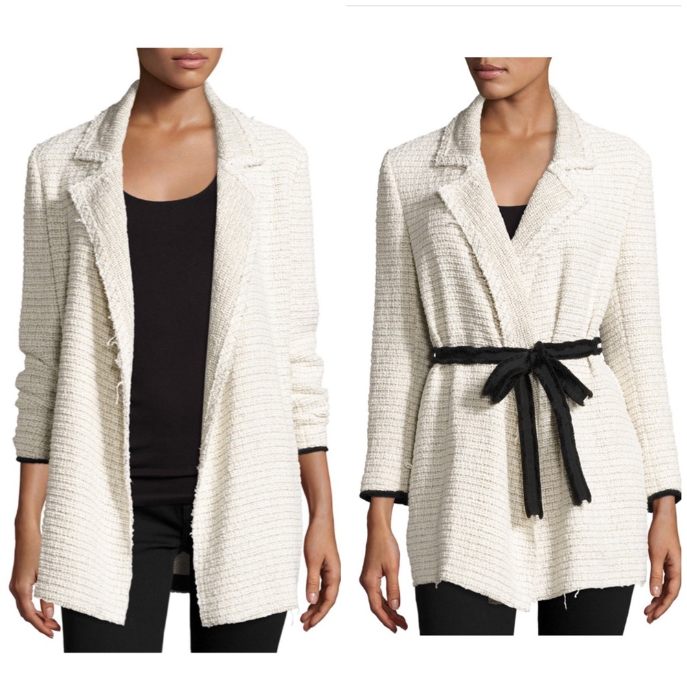 Theory Clairene Tweed Jacket Size Petite NWT